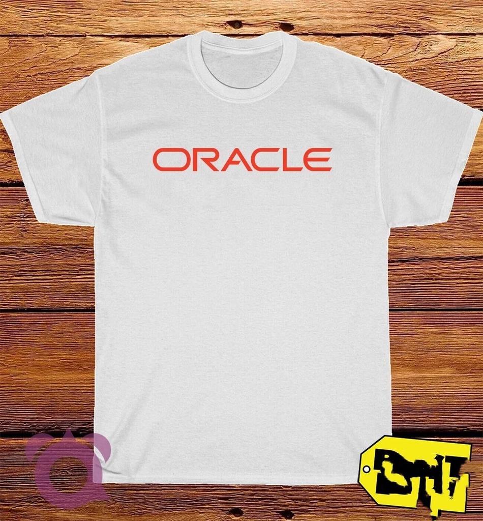 2025 New Oracle Corporation Logo Printed Unisex Street Fashion Trend Short Sleeved Pure Cotton Round Neck