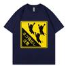 Cat Caution Square Funny Animal Crossing Sign Graphic T Shirts Fashion Oneck Oversized Tshirt Unisex Casual Cotton Tshirts
