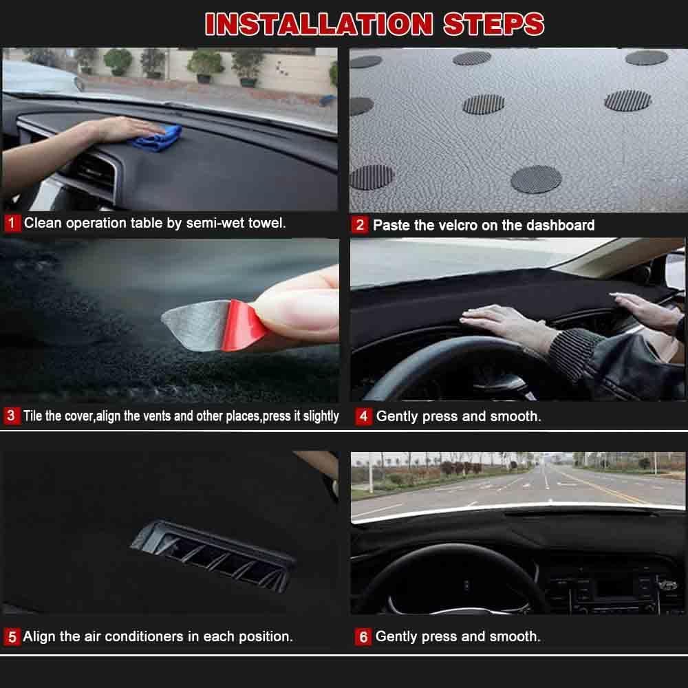 Dash Cover Mat  Fit For Toyota Sienna 2011-2014, Dashboard Cover Pad Carpet Protector (Black)