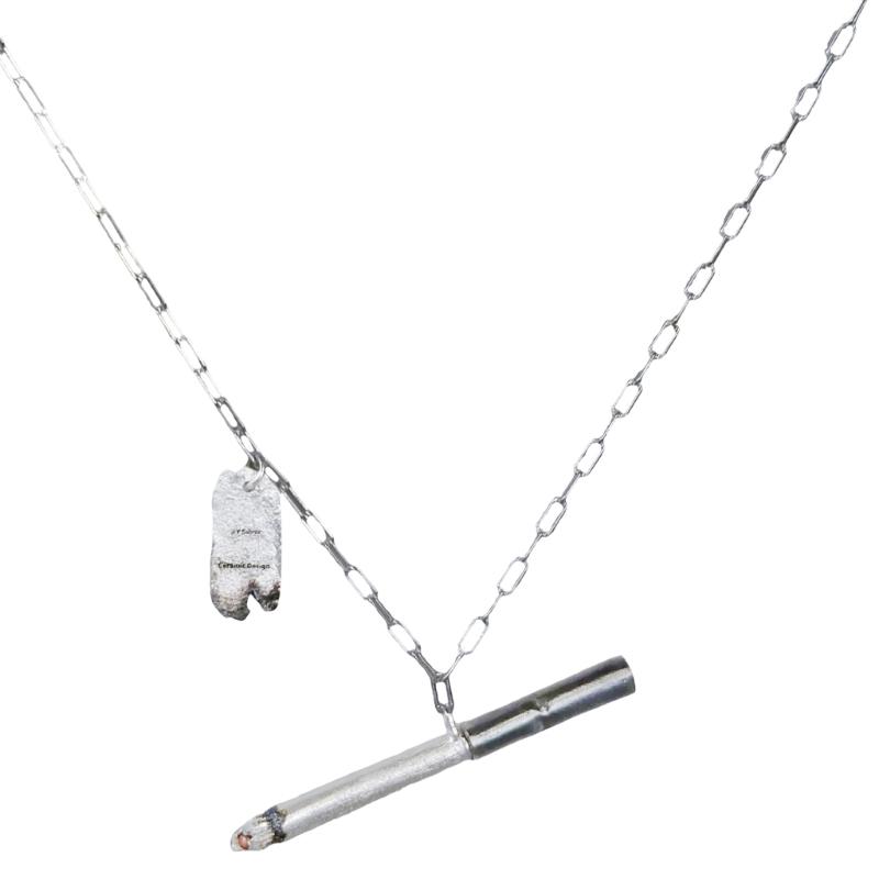 

Cigarettes Shaped Pendant Chain Statement Pieces Sturdy Alloy Necklace Suitable for Everyday Occasions 1