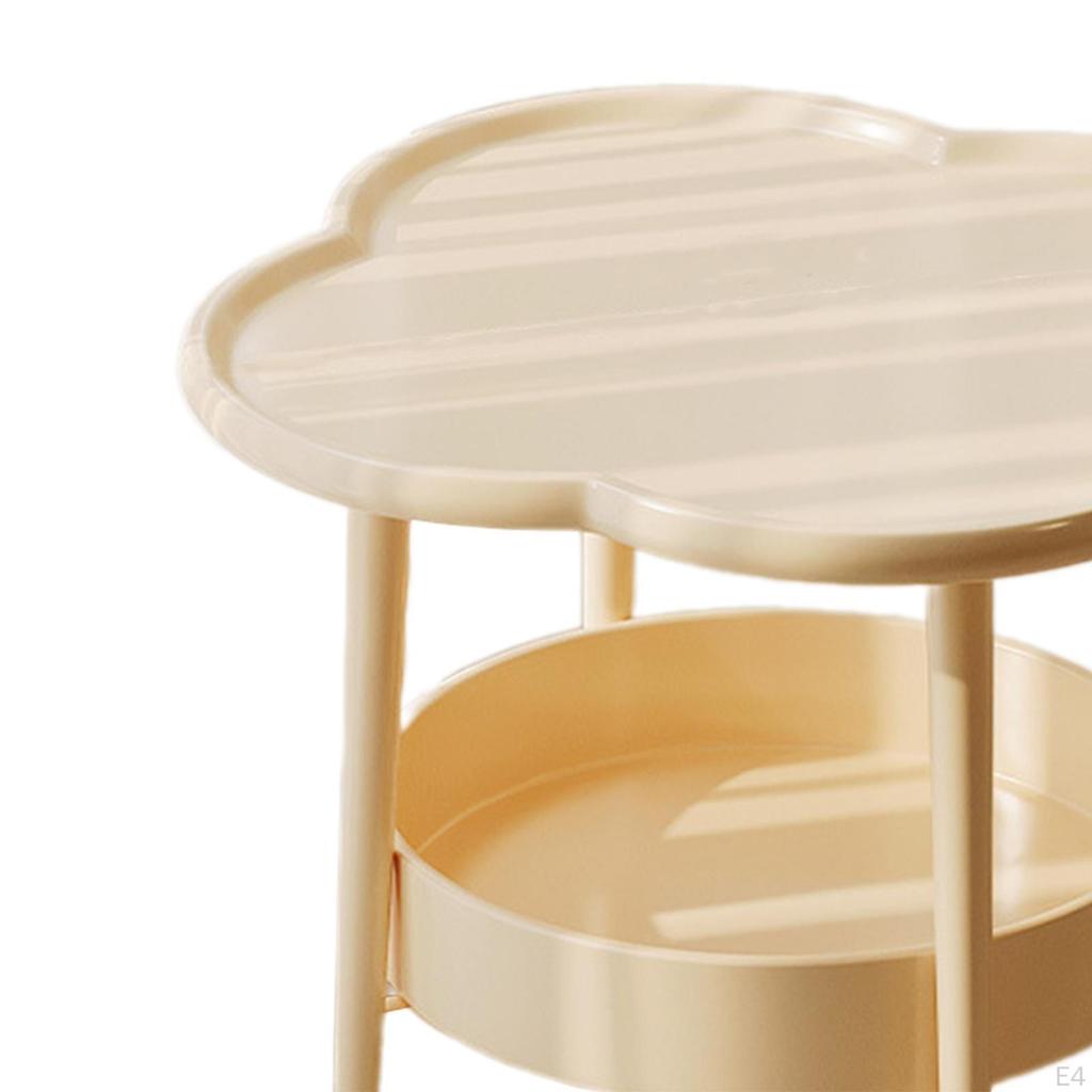 2 Tier Side Table Coffee Modern Furniture Organizer Small Tea End for Apartment