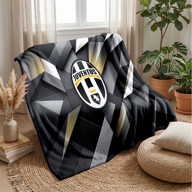Juventus FC Themen-Decke Weiche Flanell-Decke Plüsch-Überwurf Gemütliche Sofa-Bett-Decke für Wohnkultur