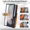 Kickstand Credit Cards Leather Phone Case For Samsung Galaxy Z Fold 7 Fold 6 5 4 3 Wallet Tempered Glass Film Back Cover