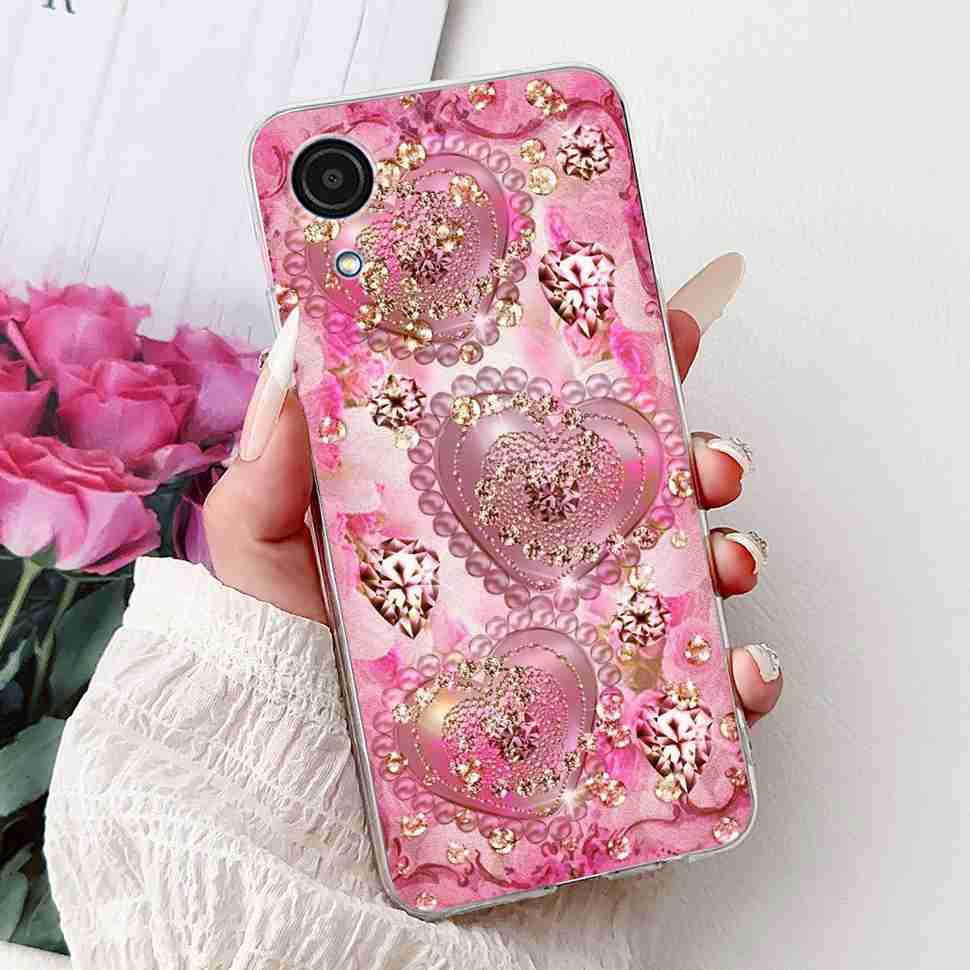 For Samsung A03Core Case Soft Silicone Cute Heart Painted Cover Case For Samsung Galaxy A03 Core SM-A032F TPU Fundas Capa
