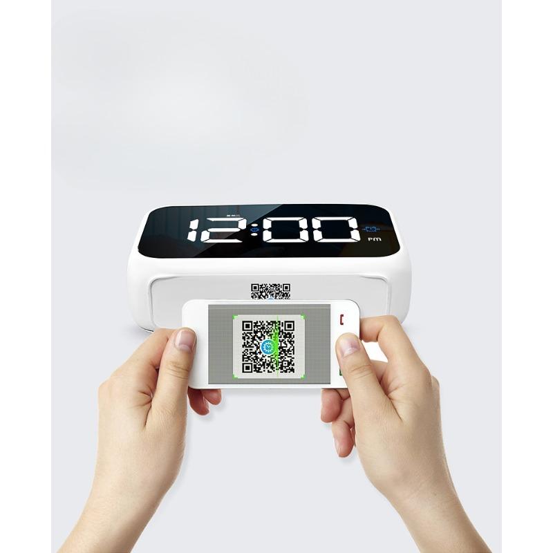 Alarm Clock LED Bluetooth Music Clock Charging Intelligent Voice Control Mirror Hour Time 5 Groups of Alarm Clock