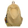 Schoolbag1011 New Solid Color Corduroy Fashion Casual Backpack Women's Simple Design Lightweight Couple Plush Backpack Women