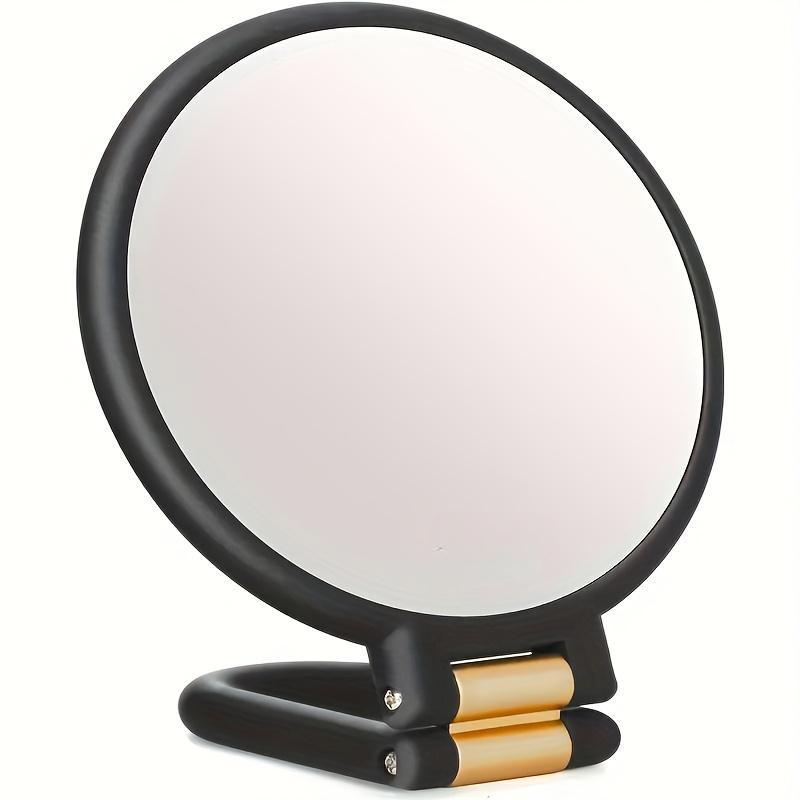 

Косметическое зеркало с 30-кратным увеличением, ручное двустороннее складное зеркало, одно увеличительное стекло и одно стандартное стекло, вращающаяся на 360 градусов регулируемая ручка