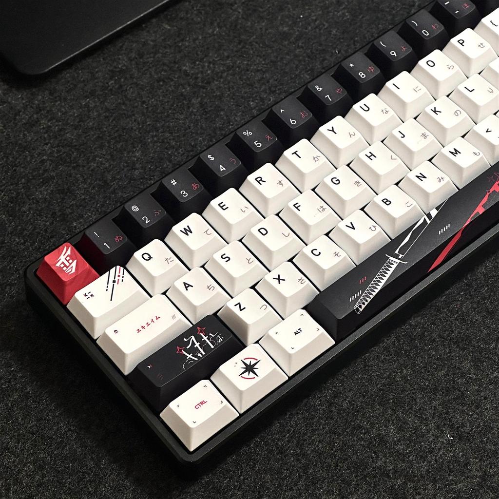 Cherry Personalized Japanese Engraved Keychain PBT 83/126 Key for MX Switch Wooting60 Mechanical Keyboard
