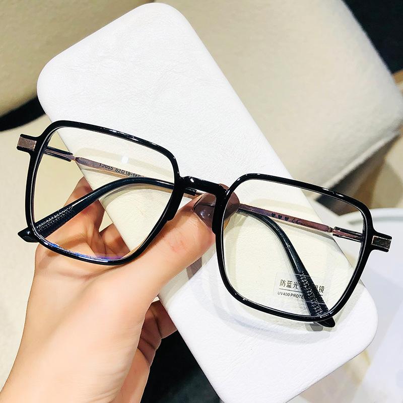 2055 Korean Glasses Frame Men'S And Women'S Square Frame Anti-Blue Light Finished Myopia Frame Ultra-Light Matching Degree Glasses