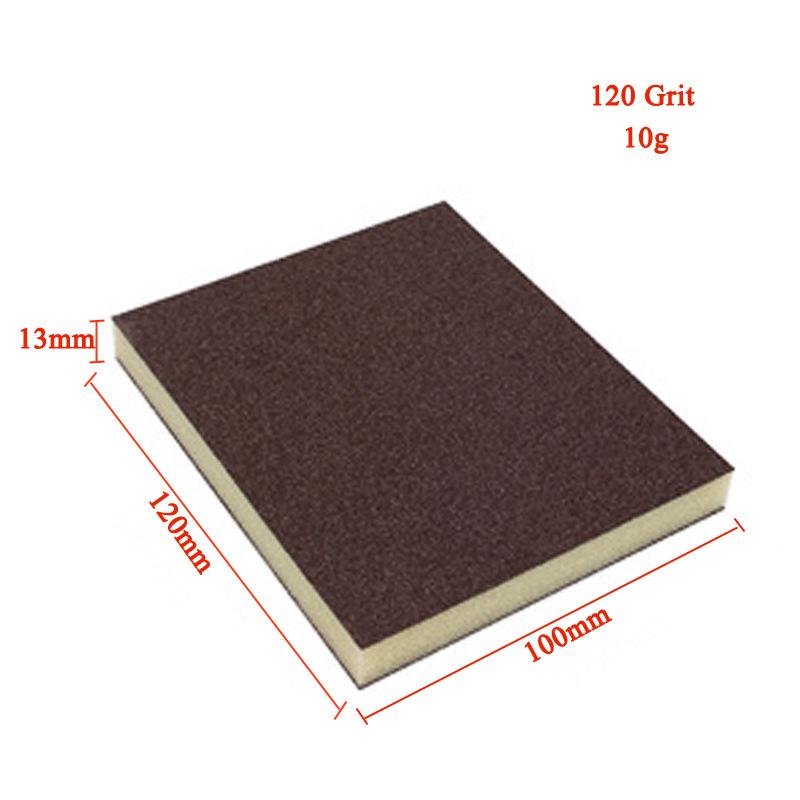 Dual-Sided Sanding Sponge Block for Woodworking, Furniture Polishing & Rust Removal - Wet/Dry Use.