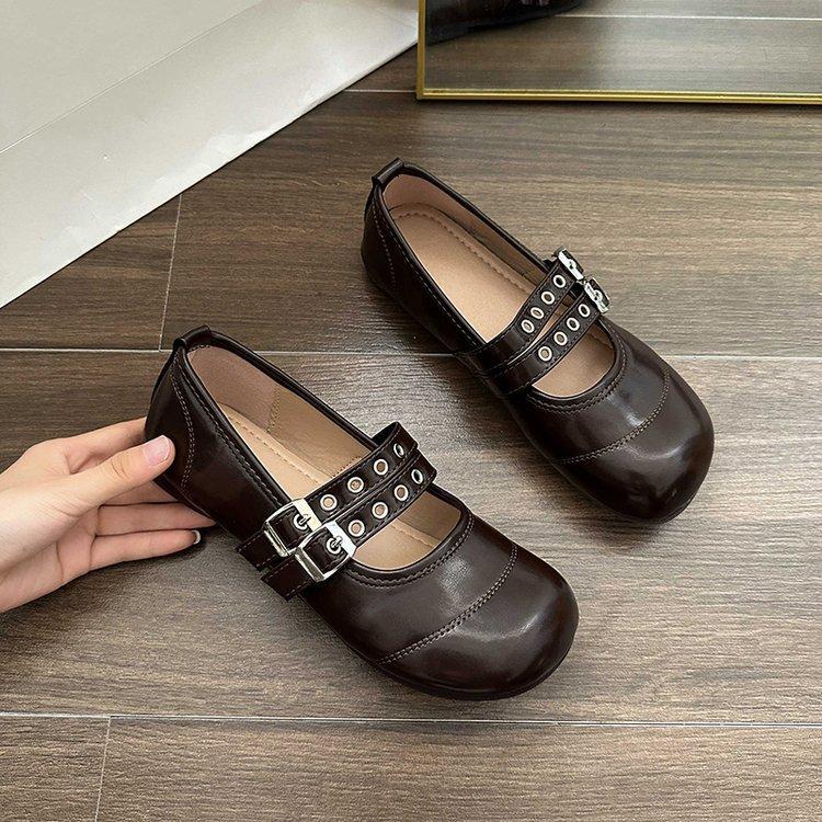 Mary Jane Fashionable and Comfortable Single Shoes Female Flat Shoes Summer Women's Shoes Silver Shoes Shoes