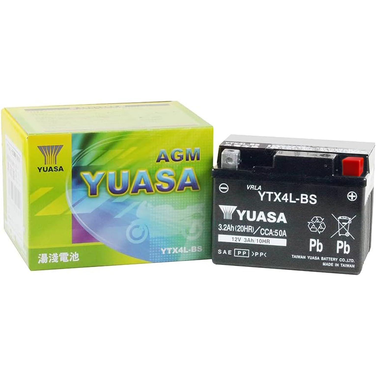 

TAIWAN YUASA YTX4L-BS Совместимый мотоцикл с отечественной жидкостью, заряженный Height 80mm, Width 70mm, чёрный