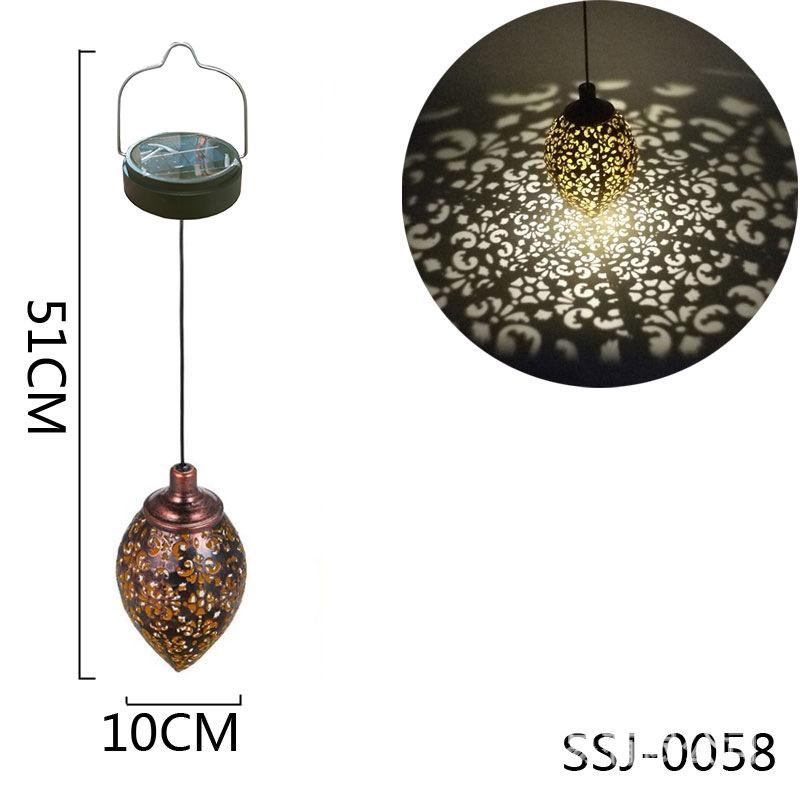 Cross-border Outdoor Iron Solar Floodlight for Courtyard, Garden, Balcony Decoration, Landscape, and Wall Hanging.