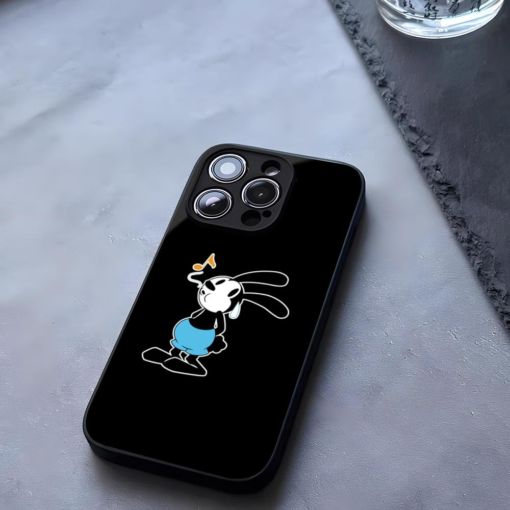 Cartoon Character O-Oswald Phone Case Tempered Glass For IPhone 17 13 14 16 12 15 11 Pro Max Plus Mini X XR SE2020 Coque