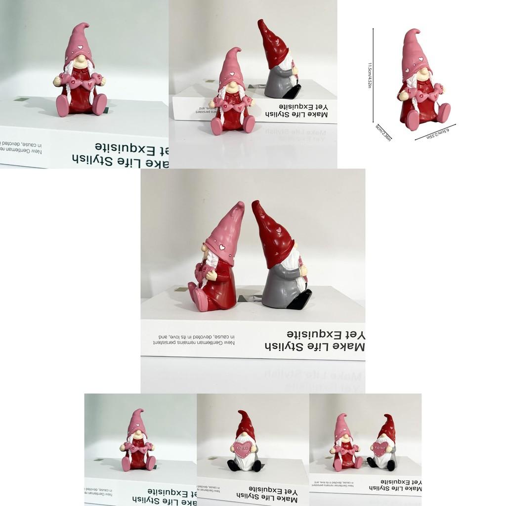 Charmante Harz-Gnom-Elfen-Figur, perfekt für Valentinstag und Feiertagsdekorationen