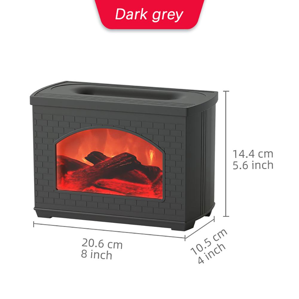 Fireplace Flame Night Lights with Air Humidifier Colourful Flame LED Light USB Essential Oil Aromatherapy Diffuser Creative Gift