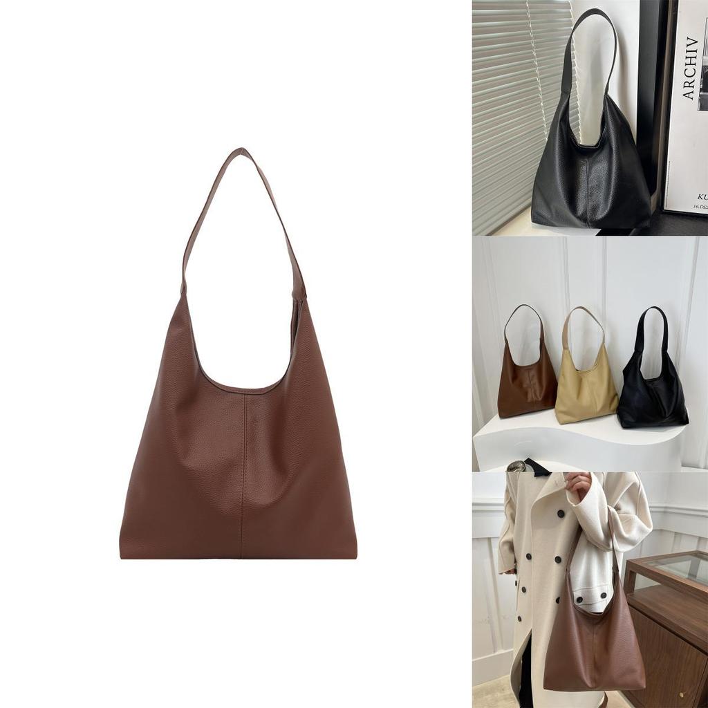 Fashionable Everyday Tote Bag For Women Spacious And Stylish Pu Bag Available In Black Khaki Brown
