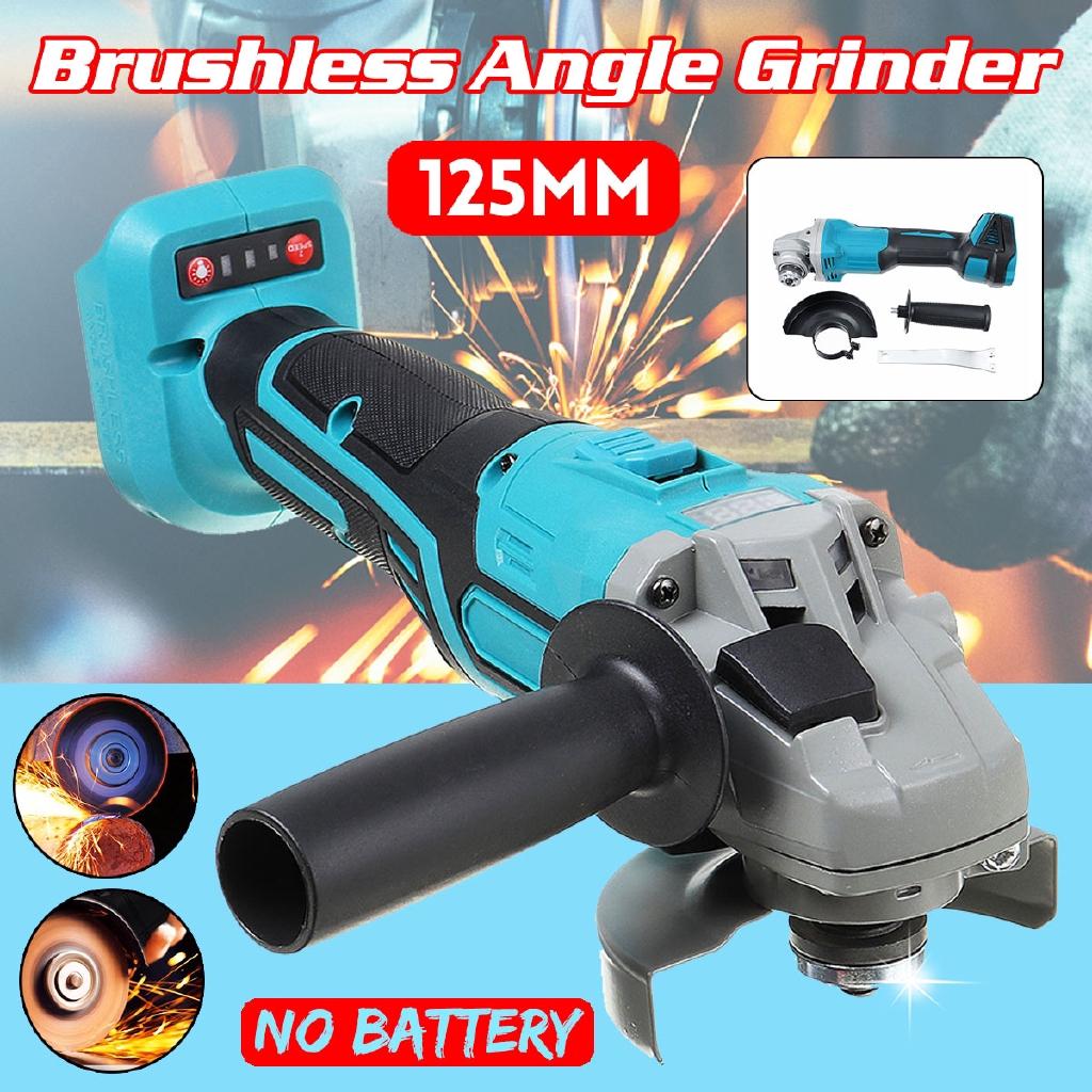 800W Digital 125mm Brushless Cordless Impact Angle Grinder No Battery DIY Power Tool Cutting Machine Polisher For 18V Battery