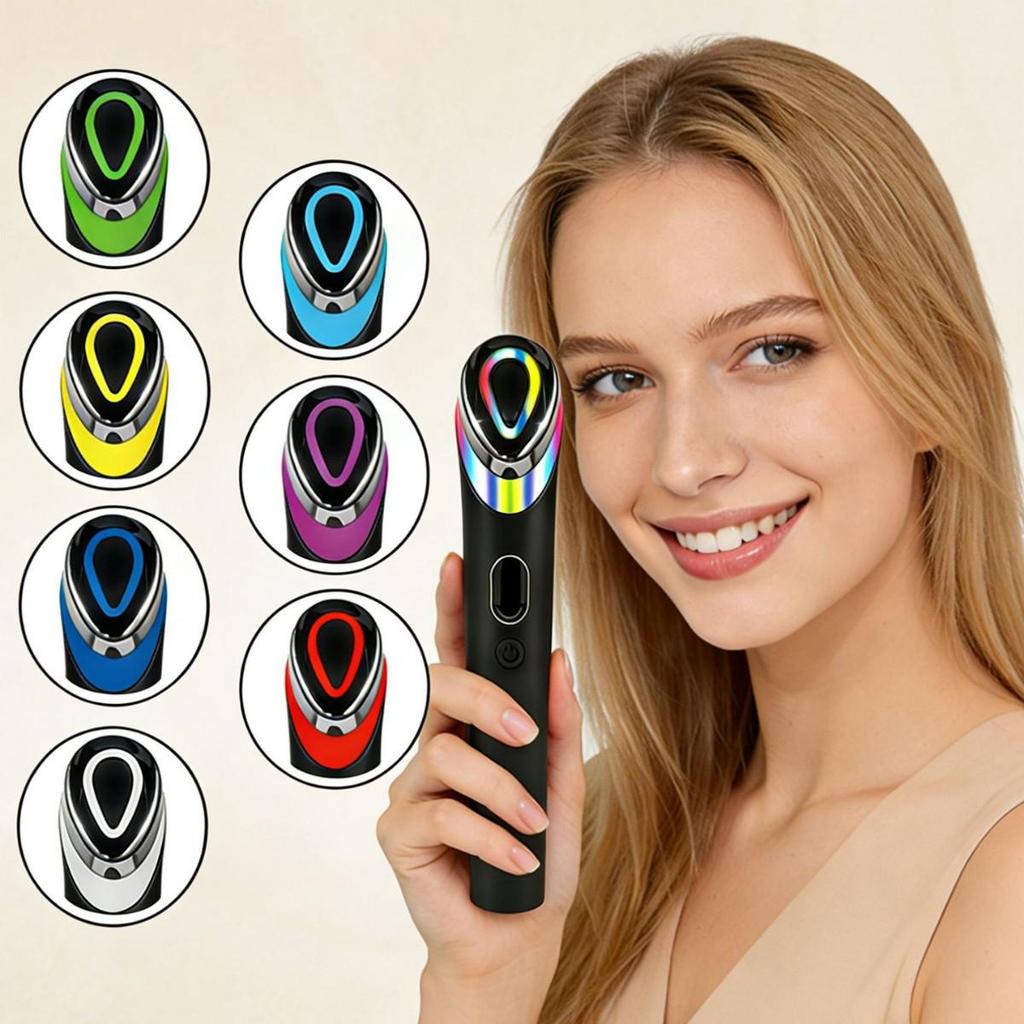 Portable Multi-Functional Beauty Eye Massager with Seven-Color Therapy