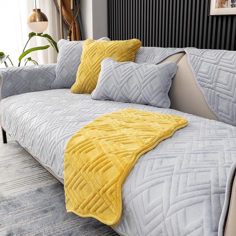 Simple Sofa Cushion Four Seasons Universal Dutch Plush Non-Slip Thickened Seat Cover Cover