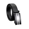 Fashionable Men's Automatic Buckle Belt Business Pu Leather Belt 125cm Black