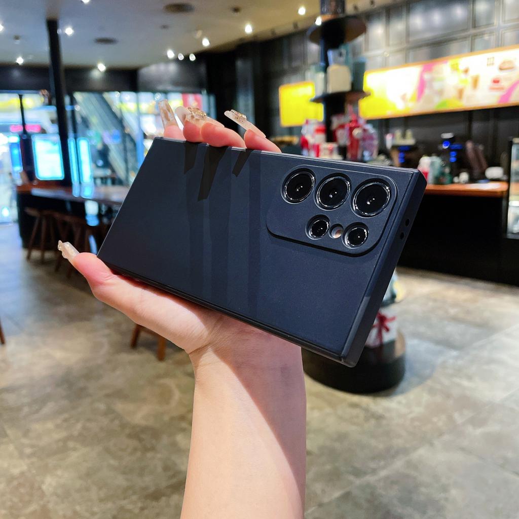 Applicable to Samsung S24 fine hole matte TPU straight edge A53A14 protective case note20 Rubik's Cube silicone mobile phone case