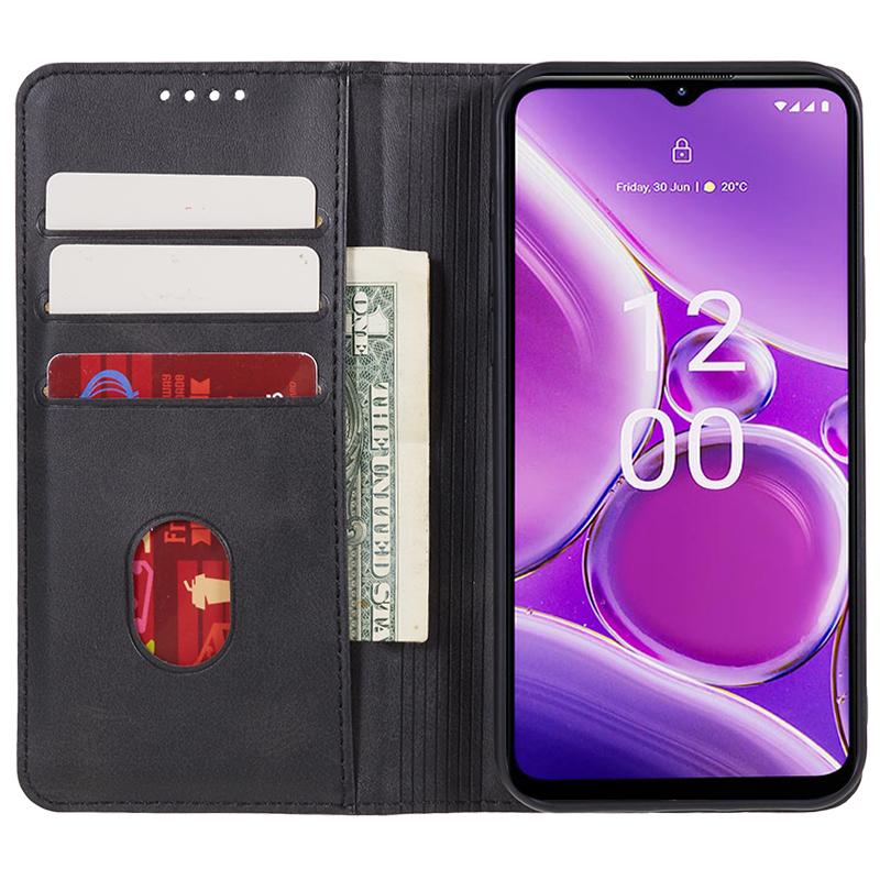 

For Nokia G42 Calf Texture Scratch Resistant PU Leather Cover Flip Stand Wallet Phone Case Black