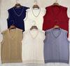 Women's Loose V-Neck Knitted Vest - Japanese Lazy Style, Age-Reducing Sleeveless Sweater for JK Uniforms