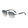 JYL TS Men's Semi-Rimless Retro - Double-Bridge Sun-Protective Trendy CY-98379