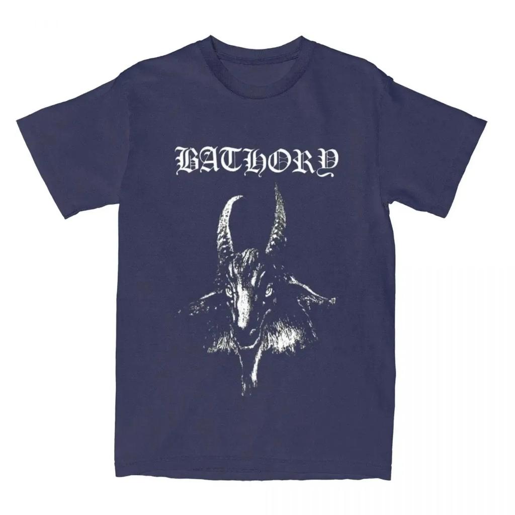 Men Women Bathory Black Metal T Shirt Summer Vintage Pure Cotton O-Neck Short Sleeve Streetwear Large Size T Shirt