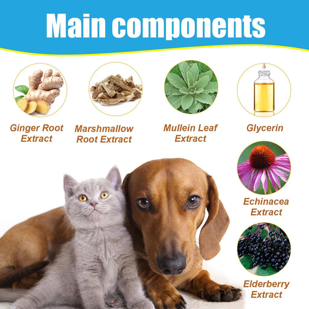 2fl.oz 60ml Pet Cough Herbal Drops Reduce Pet Discomfort Pet Cough And Runny Nose Deal