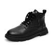 Zamek błyskawiczny buty Martin męskie buty wysokie nowe brytyjski retro robocze buty męskie modne codzienne krótkie buty brązowe skórzane buty