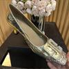 Fashion Women Rhinestone Pumps 2025 New Designer High Heels Shoes Luxury Decorative Banquet Women Elegant Slip On High Heels Shoes Women