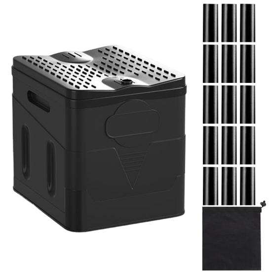 

Складной туалет для кемпинга, сухой разделительный сепаратор, портативный, предотвращает неприятный запах, устойчивый, мобильный туалет, автомобильный аварийный туалет, уличные гаджеты с 15 чёрный