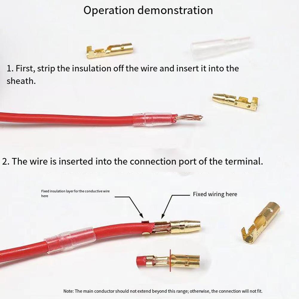120 Stück 3,5 mm Crimp-Kabelschuhe Elektrischer Drahtverbinder Für Auto Elektrischer Drahtverbinder Kaltpress-Crimp-Kabelschuh