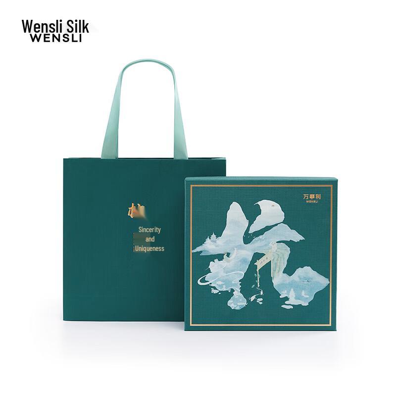 WENSLI Hangzhou Delights Silk Scarf & Tea Gift Set
