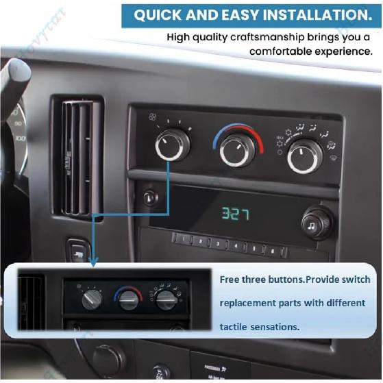 599-217 HVAC For 1996-2014 Chevrolet Express 1500 2500 3500 GMC Savana Heater A/C Control Switch Front Climate Control Module