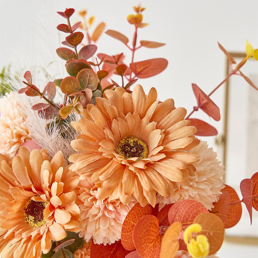 Estilo Europeo Flor Artificial Eucalipto Diente de León Peonía Hortensia Rosa Rosa de Boda Seda Arte Floral Accesorios de Fotografía Flores Simuladas
