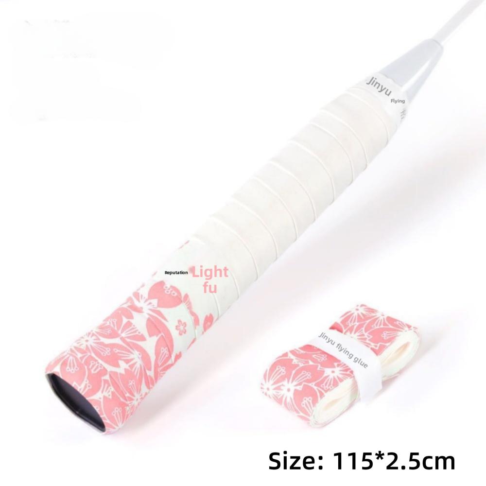 Sakura Print Badminton Racket Grips Wrap Sweat-Absorbent Quickly Self-adhesive Grip