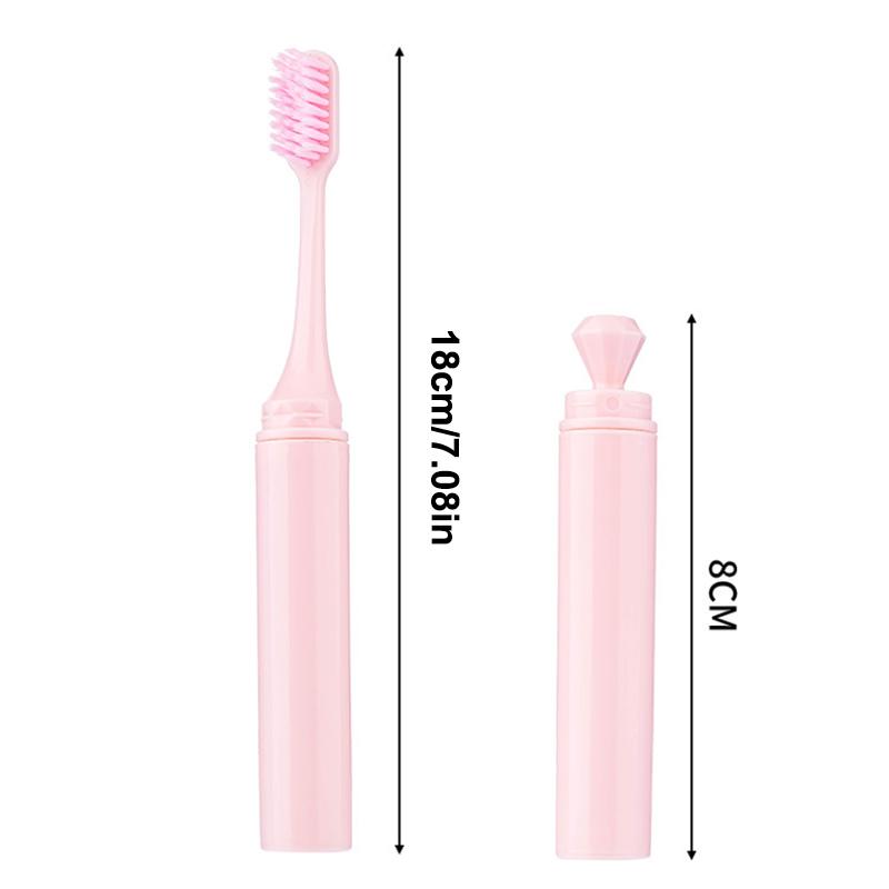 3 Pièces Brosse à Dents de Voyage Pliable Portable Petite Brosse Dentaire Adulte Brosse à Dents Souple Couleurs Bonbon Nettoyage Dents
