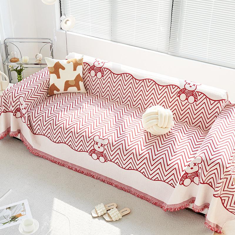 Chenille Anti-Scratching Sofa Towel Cartoon Simple Sofa Cover Cloth Advanced Sense All-Inclusive Universal Sofa Cover Universal