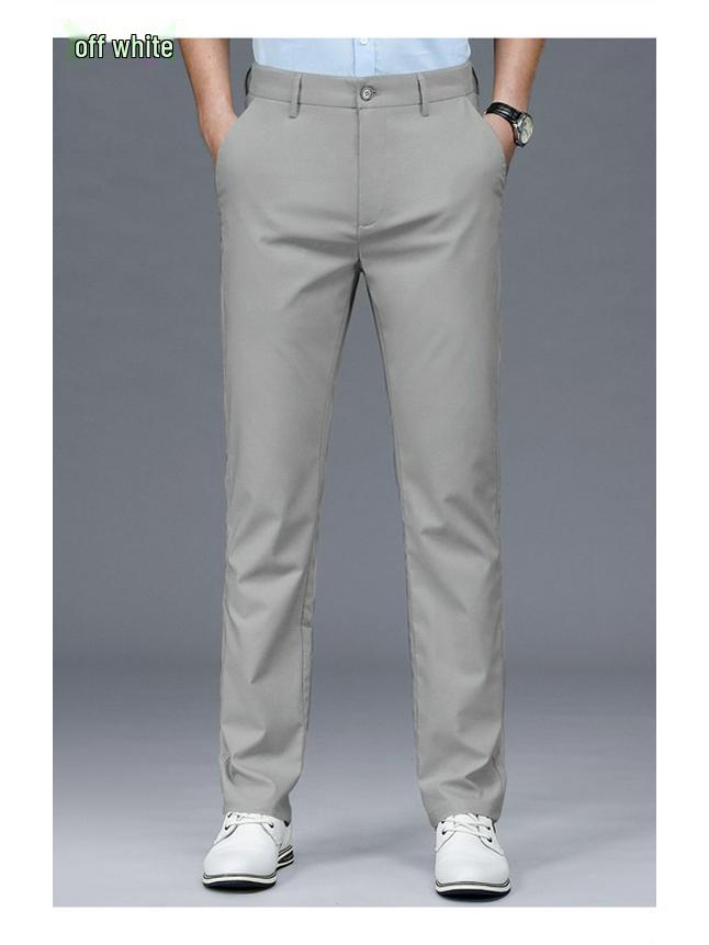 Men's Summer Thin Straight-Cut Ice Silk Pants