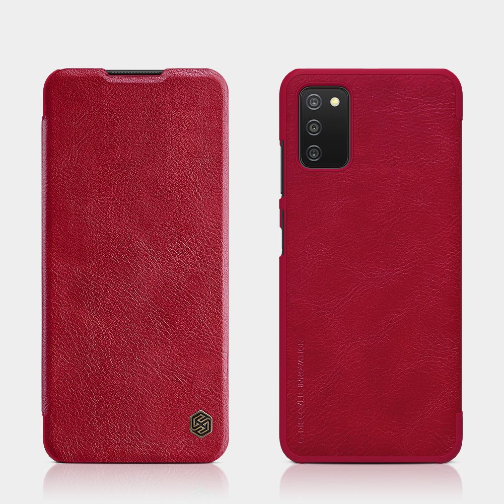 

Чохол для Samsung Galaxy A03S NILLKIN Qin Series PU Leather Wallet Stand Phone Cover for Samsung A037G Case Samsung A03S червоний