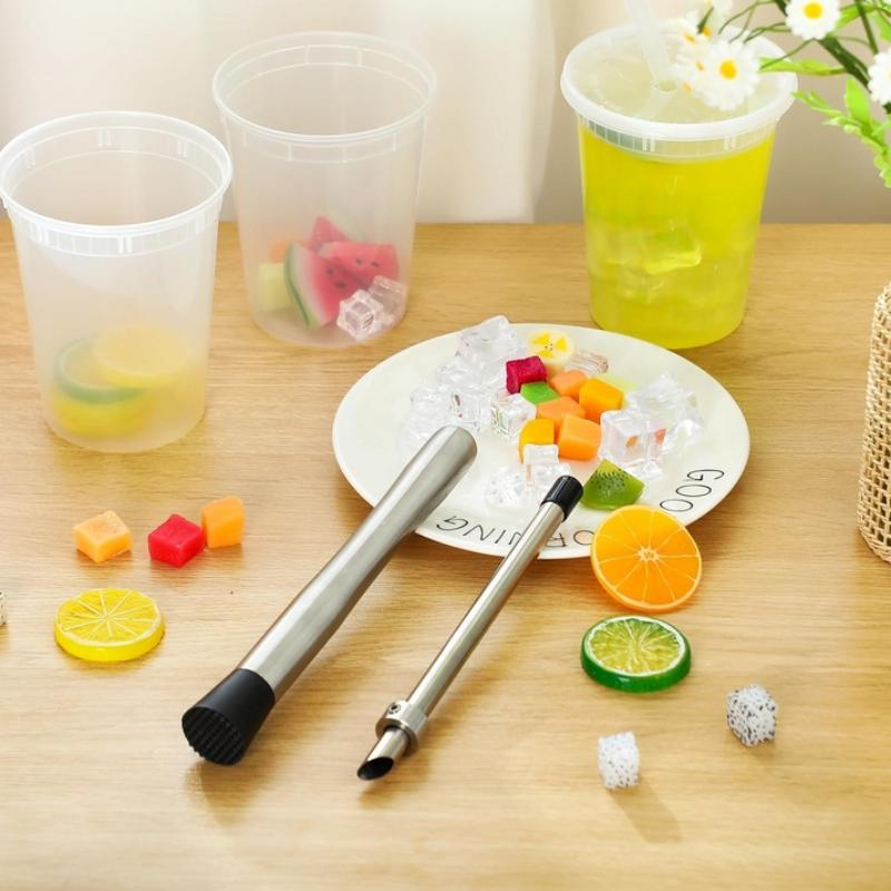 1/2/3Pcs Stainless Steel Straw Hole Puncher Stainless Steel Puncher Straw Hole Punch Tool For Plastic Lid Lemonade Cups For Cafe