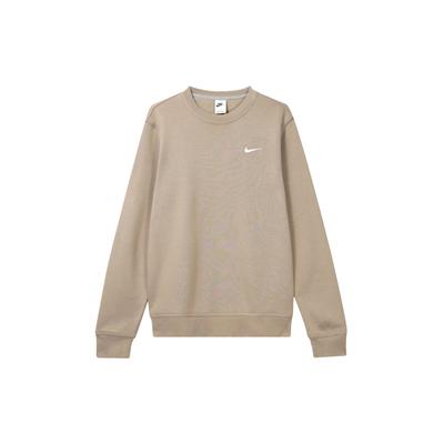 Nike Outlet NSW Club Fleece Einfarbiges Pullover Langarm-Sweatshirt Herren Sweatshirt Khaki 623459-247