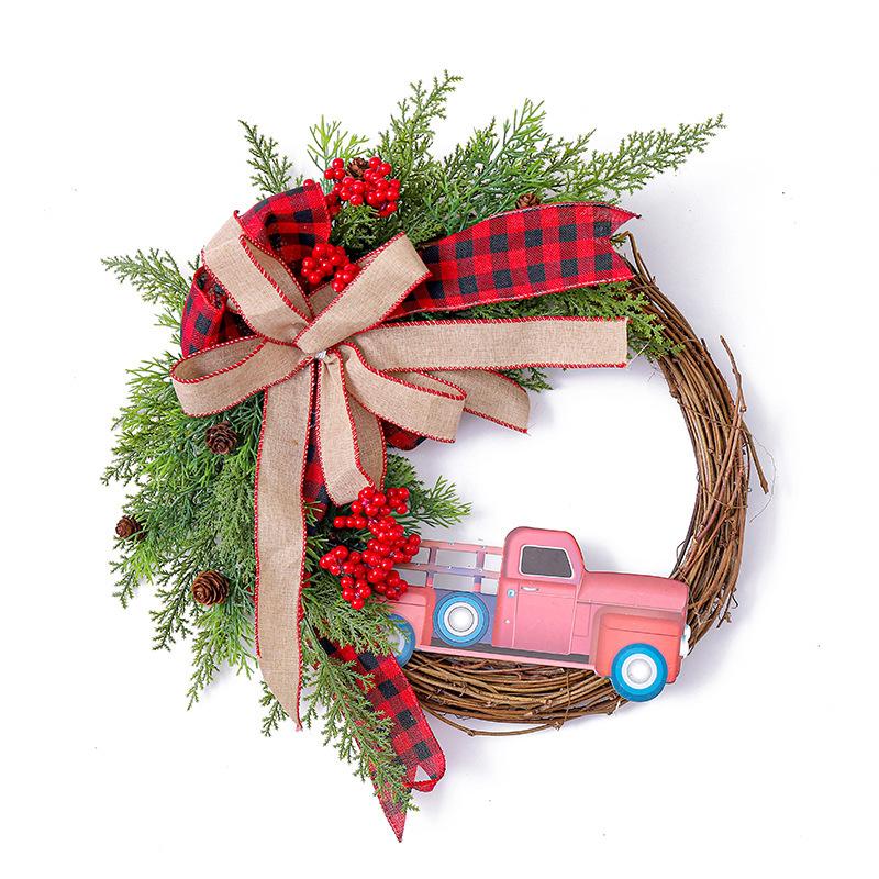 Christmas Dead Branch Rattan Pendant Diy Rattan Wreath Door Hanging Holiday Window Arrangement Props