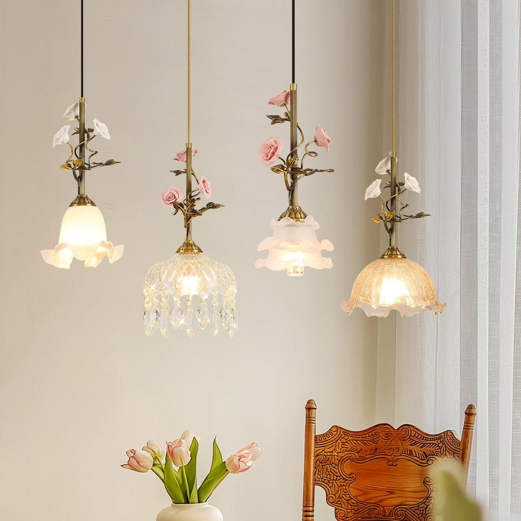 American Minimalist Copper Pendant Lamp for Modern Bedside Use