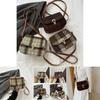 Stylish Plaid Retro Mini Crossbody Shoulder Bag Soft Pu Leather For Urban Fashion