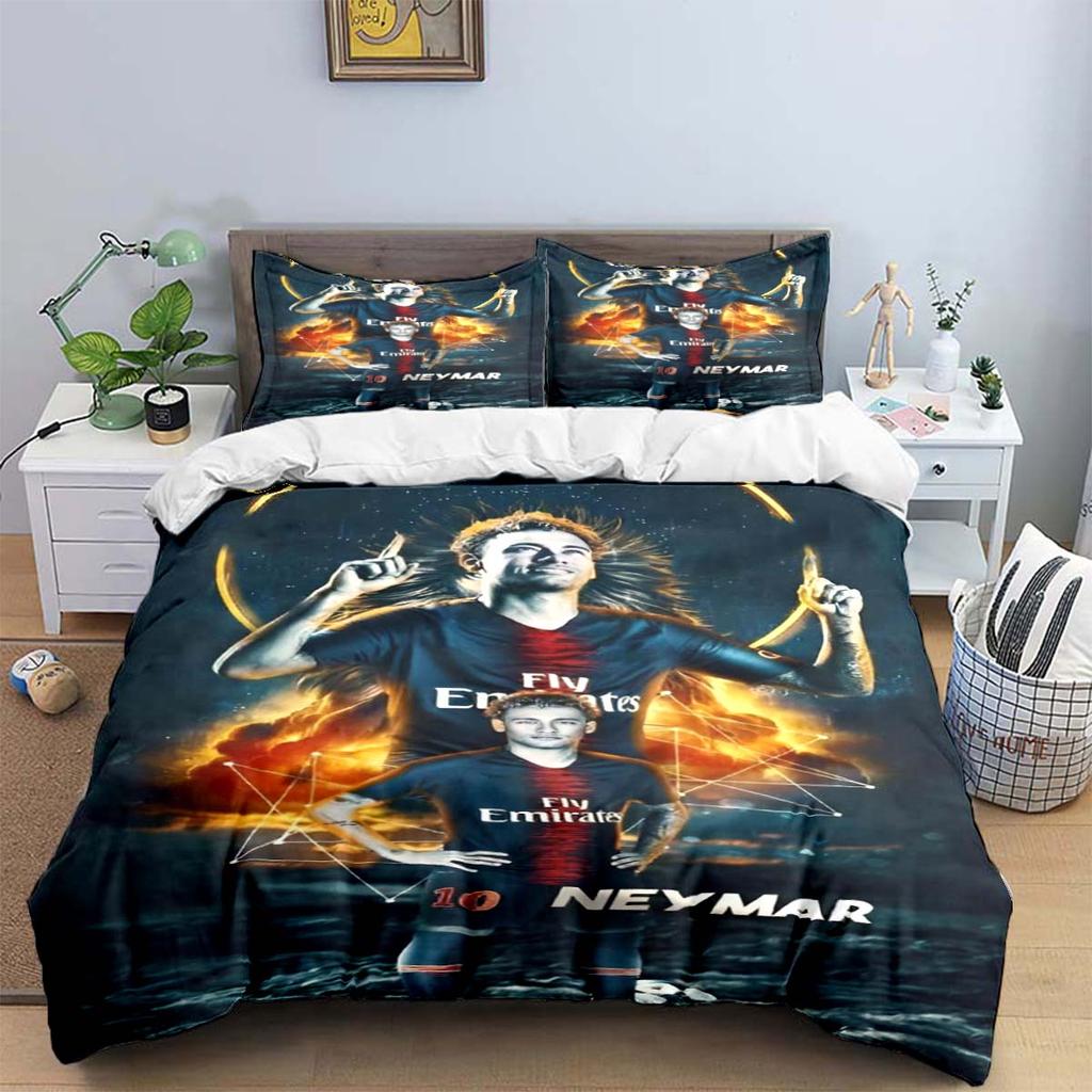 No Star Fashion Football 10 Nneymar Print Bedding Sets Bed Supplies Set Duvet Cover Bed Comforter Set Bedding Set Luxury Gift