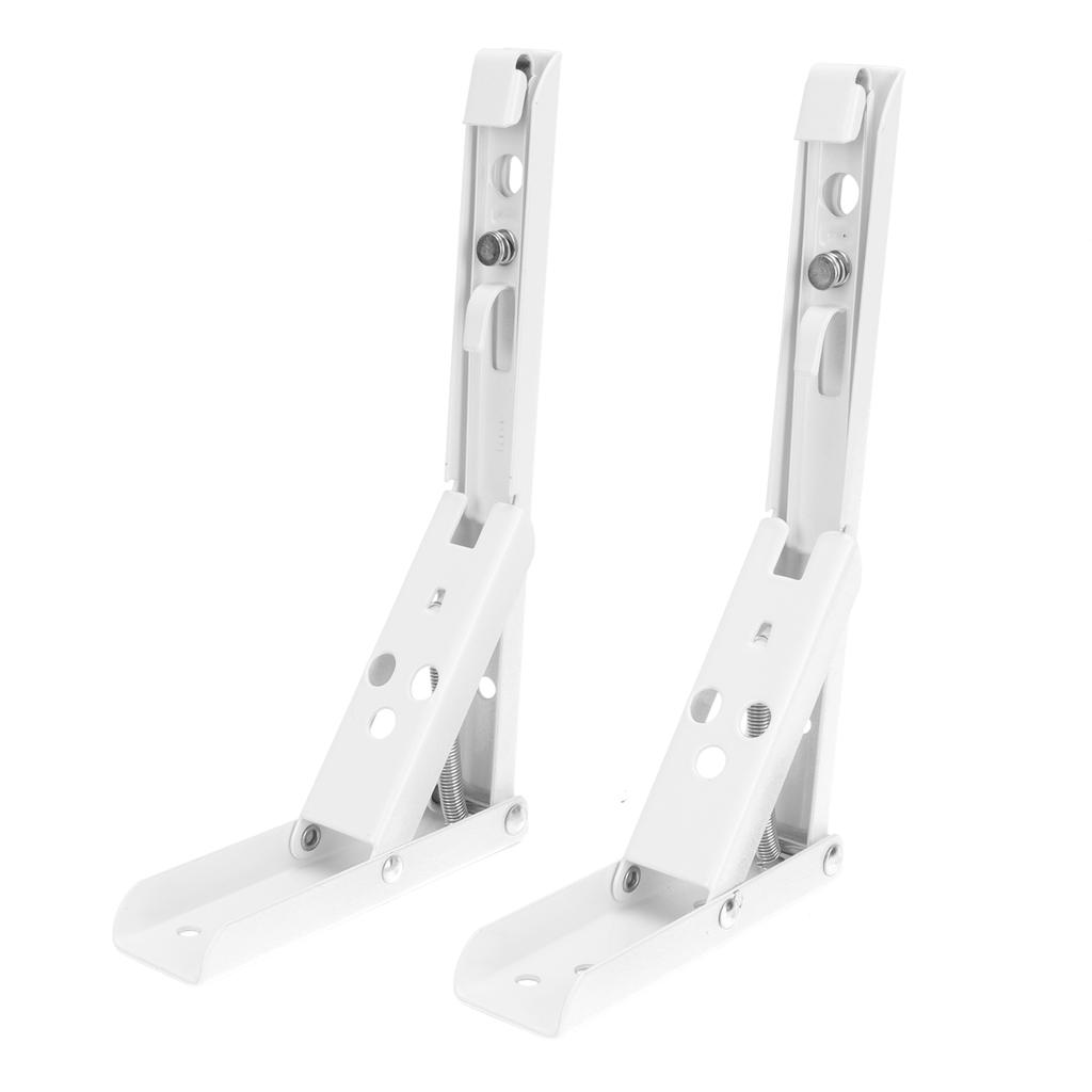 2Pcs Folding Shelf Bracket Cold Rolled Steel Wall Mounted Thick Spring Support Accessory